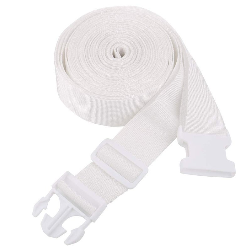 LIAULIADLL White Strap for Twin Beds/Twin to King Bed Strap/Twin Bed Connector/Twin Bed Joiner for Converting Twin to King or Twin XL to King â€“ 33ft Long Bed Connector Strap with Adjustable Buckle